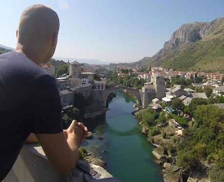 Jacob at a small Medieval town in Herzegovina traveller