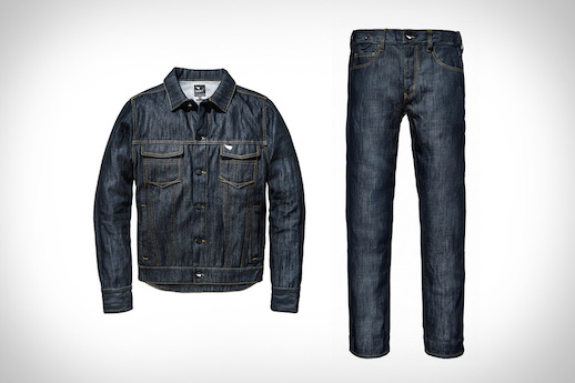 Saint's Unbreakable Denim jacket, pants and gloves