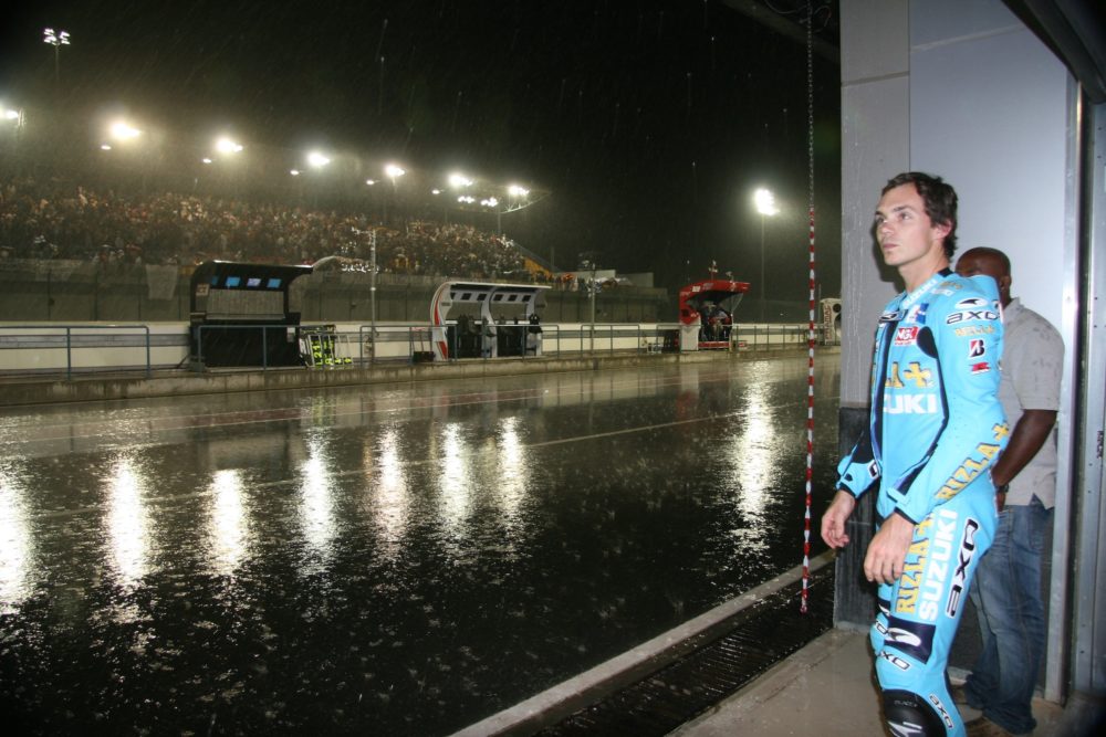 Wet weather riding Chris Vermeulen