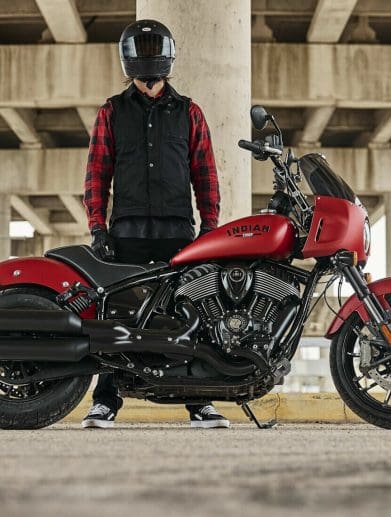 A view of Indian's Sport Chief - the very same bike that will be undergoing a facelift from three builders, all directed by Carey Hart. Media sourced from Indian Motorcycles.