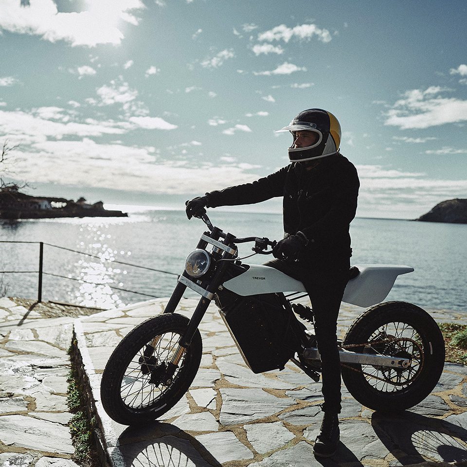 DTRe Stella by Trevor Motorcycles Spain on coastal path