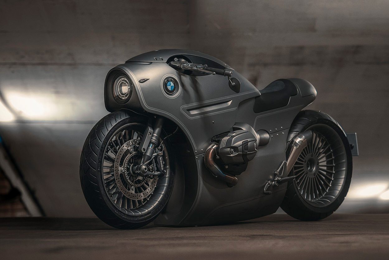 Custom BMW R NineT By Zillers Moscow in underground garage