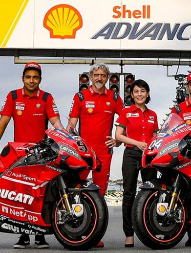 Ducati's continued collaboration with Shell. Media sourced from Ducati.