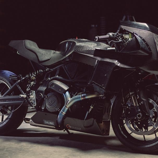 An Indian FTR christened the "Black Swan." From the talents of Workhorse Speed Shop. Media sourced from BikeEXIF.