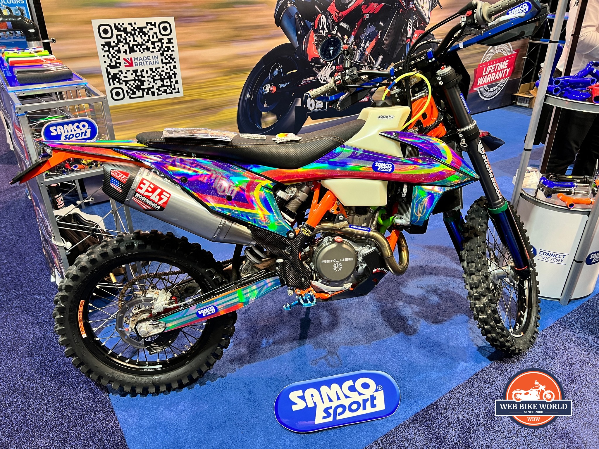 Rainbow wrap from Taco Moto Co on KTM motorcycle