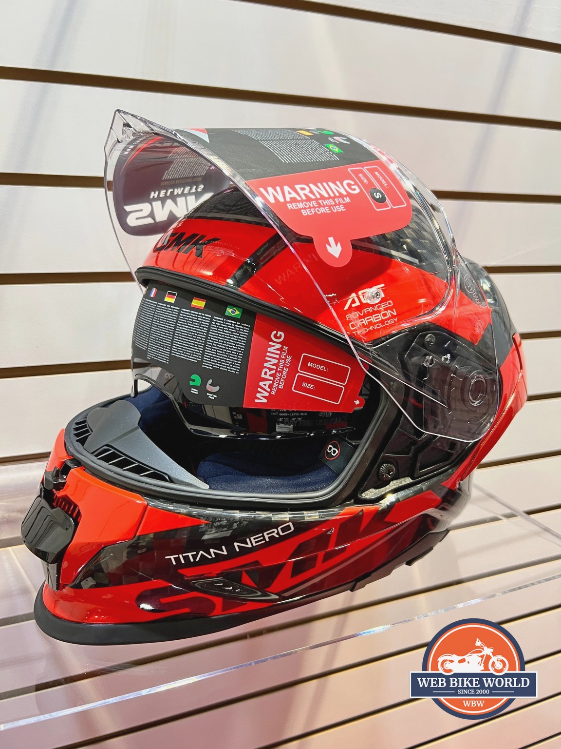 The SMK Titan Carbon helmet.