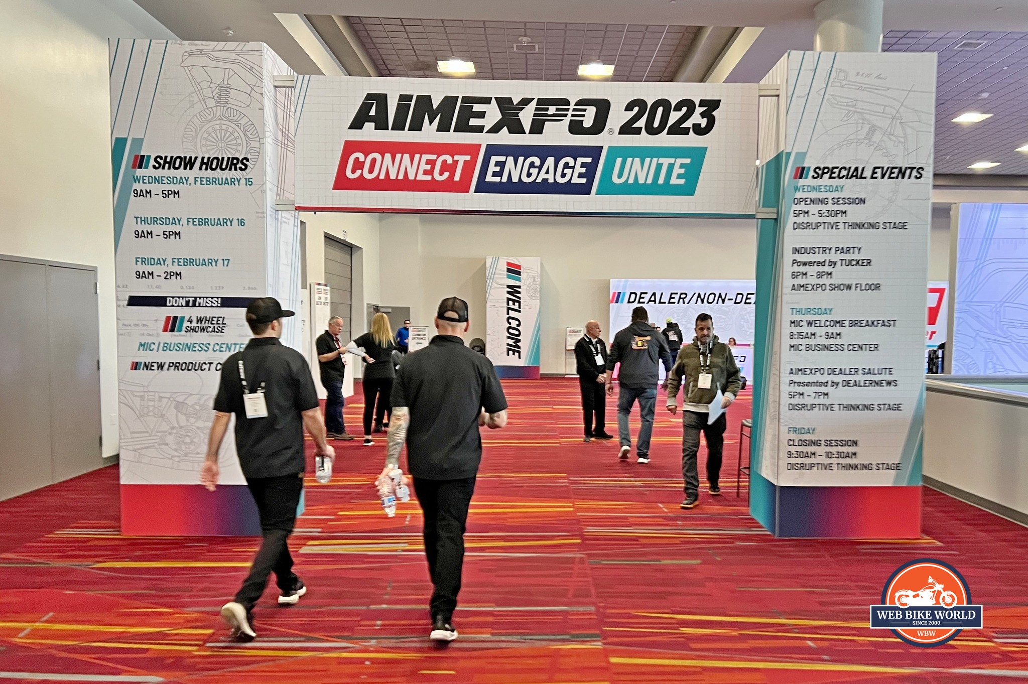 The welcome arch in the LVCC for AimExpo 2023.