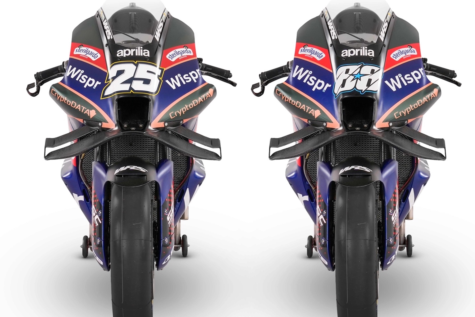 Aprilia's RNF team, sporting new livery for 2023's MotoGP efforts. Media sourced from RNF Racing. 