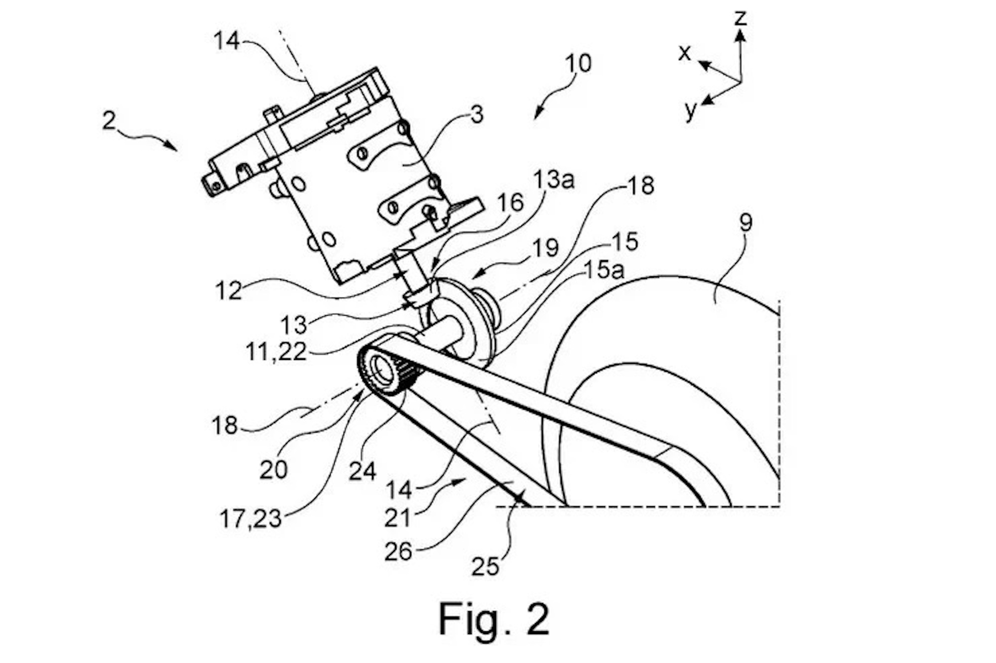 A view of the patent imagery connected to BMW's new electric motorcycles. Media sourced from Benetts.