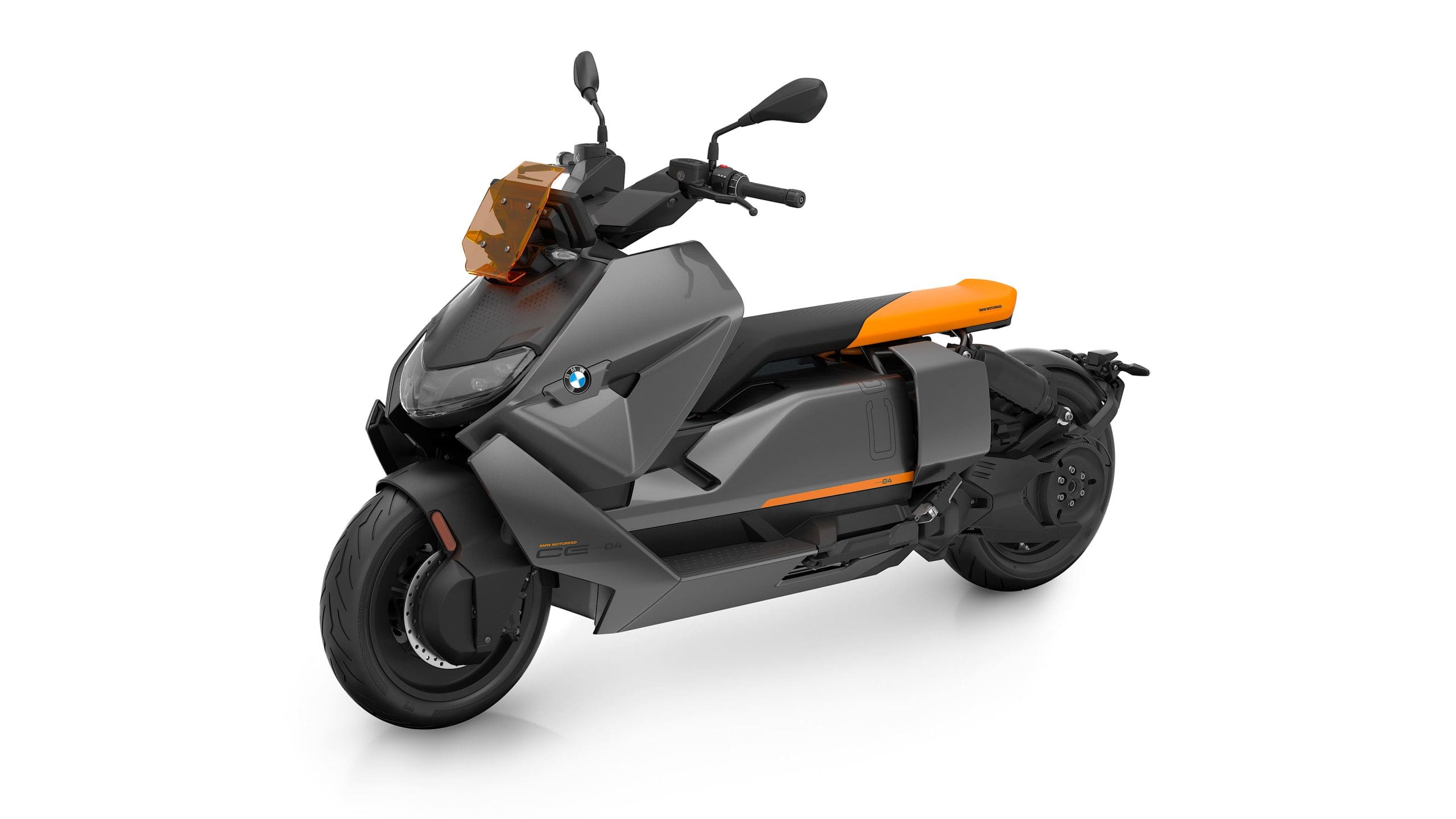 BMW's CE-04 electric scooter on a white background
