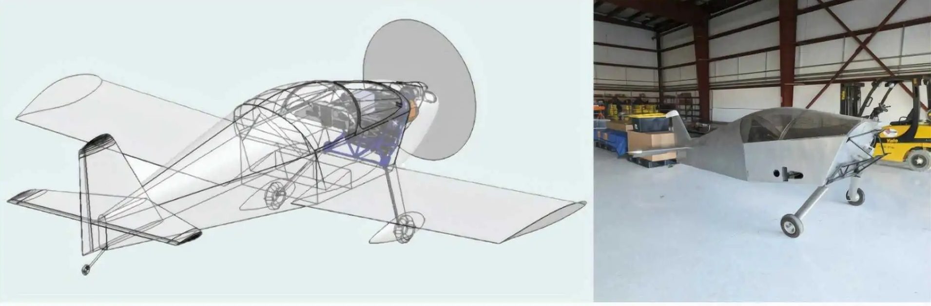 An image and working prototype showing off the electric airplane propeller prototype created with Phenix Air Corp. Media sourced from RideApart. 