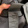 Materials tag on the jacket