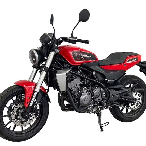 A view of Harley's X350, which will purportedly be on the way to America after the bike's debut in March. Media sourced from Motorcycle Sports.
