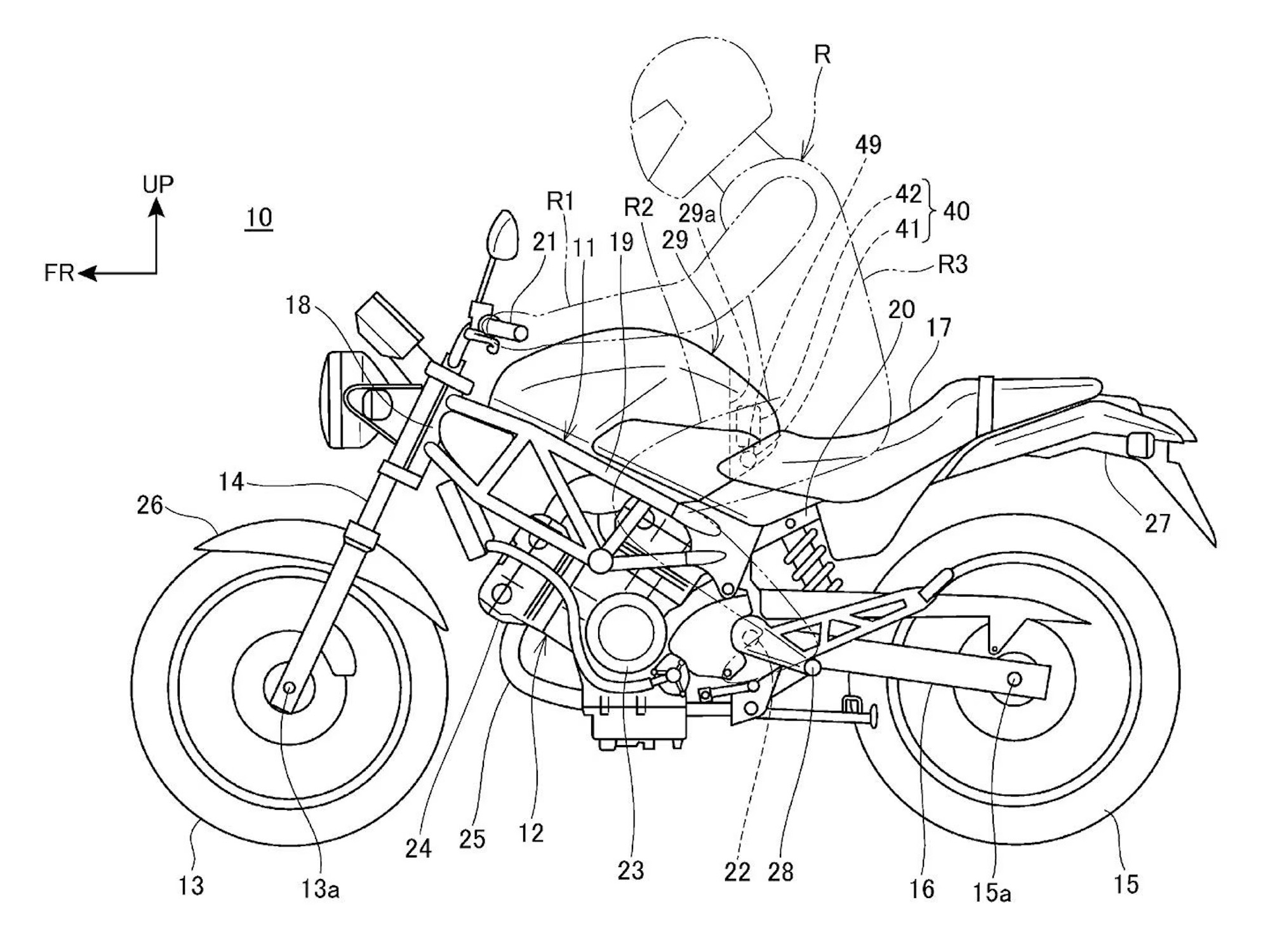 A view of the new airbag that Honda's working on. Media sourced from CycleWorld. 