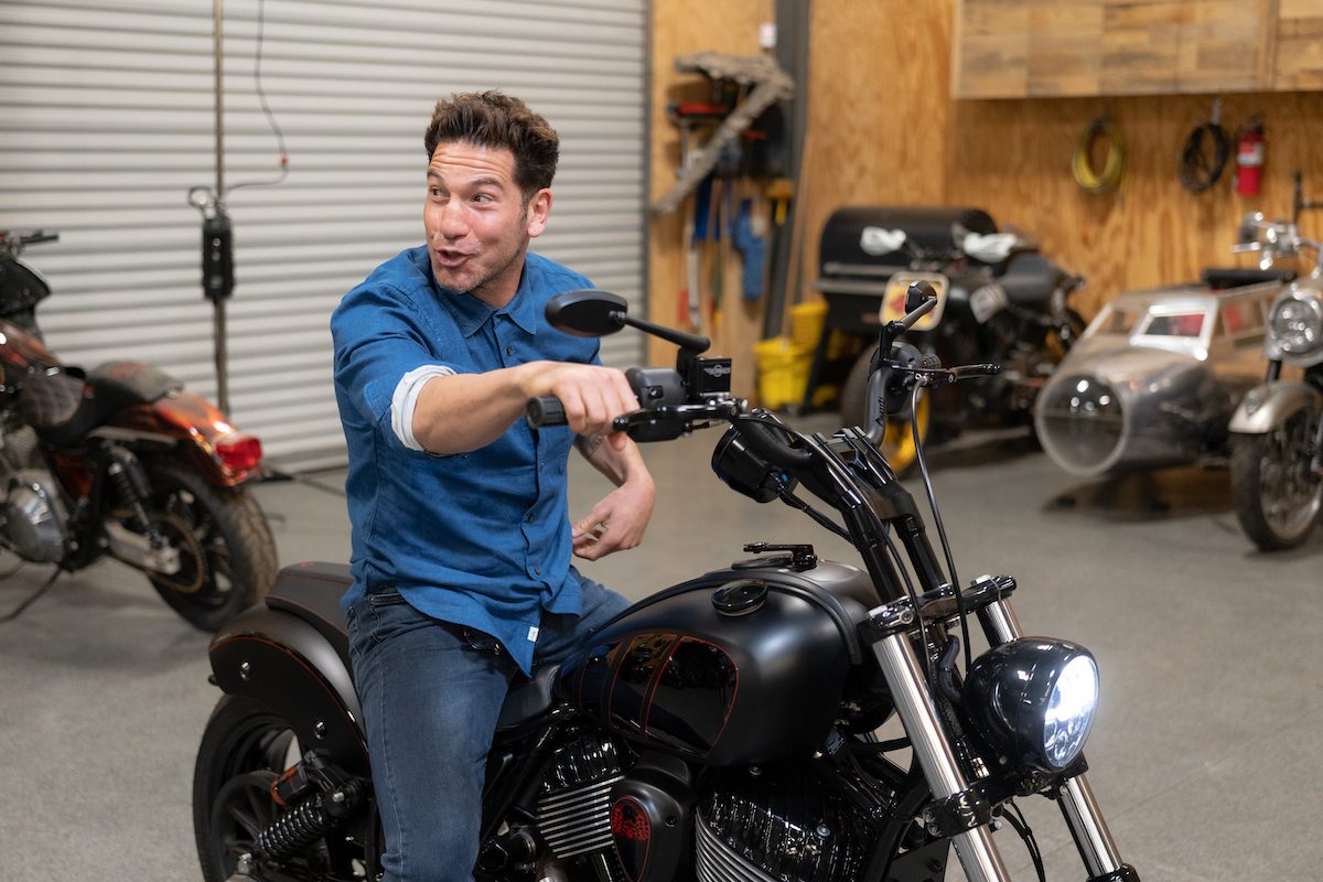 Media connected to the custom indian chief build from indian motorcycles, created by FMX legend Carey Hart