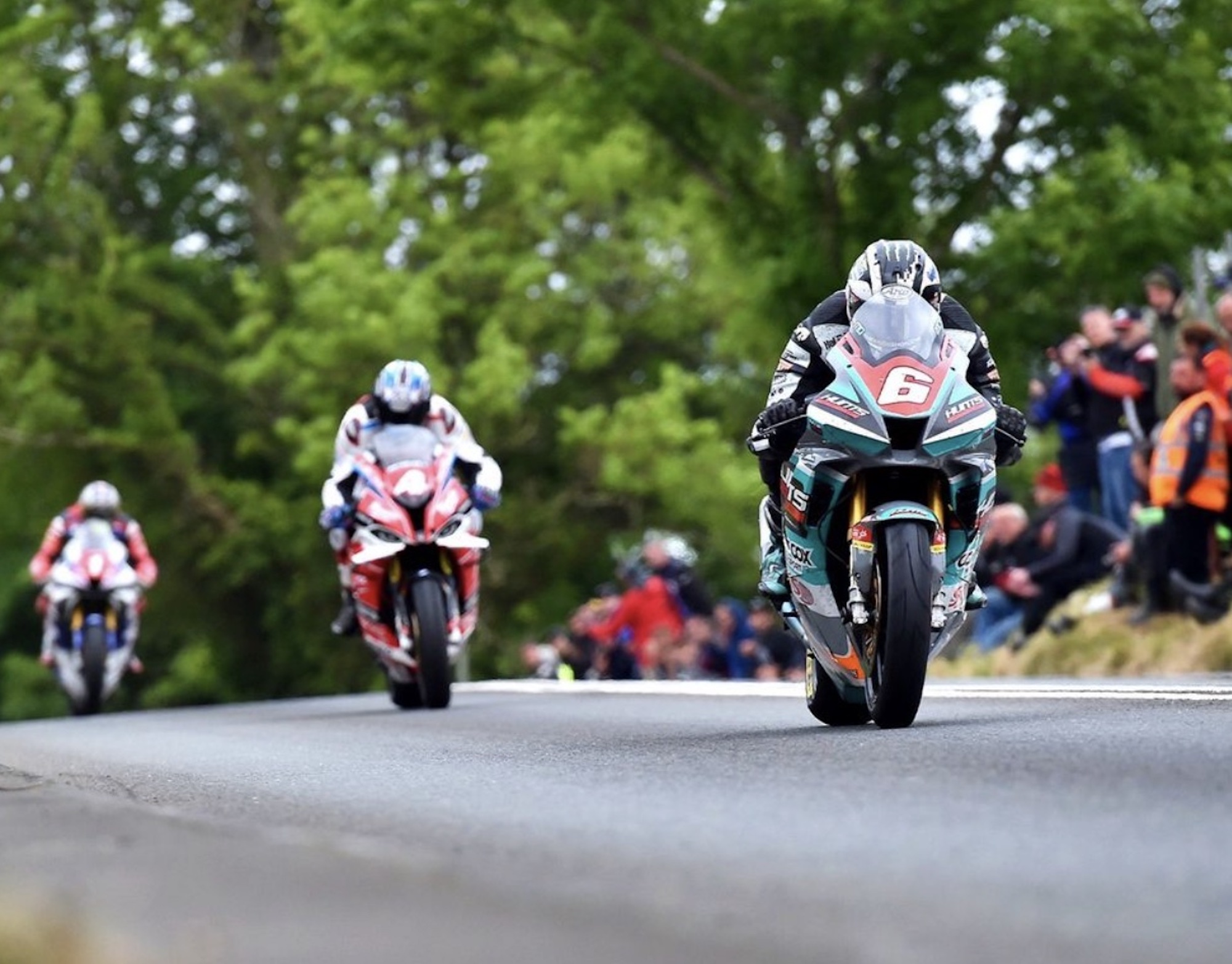 A racer in the Isle of Man TT. Media sourced from the Isle of Man TT.