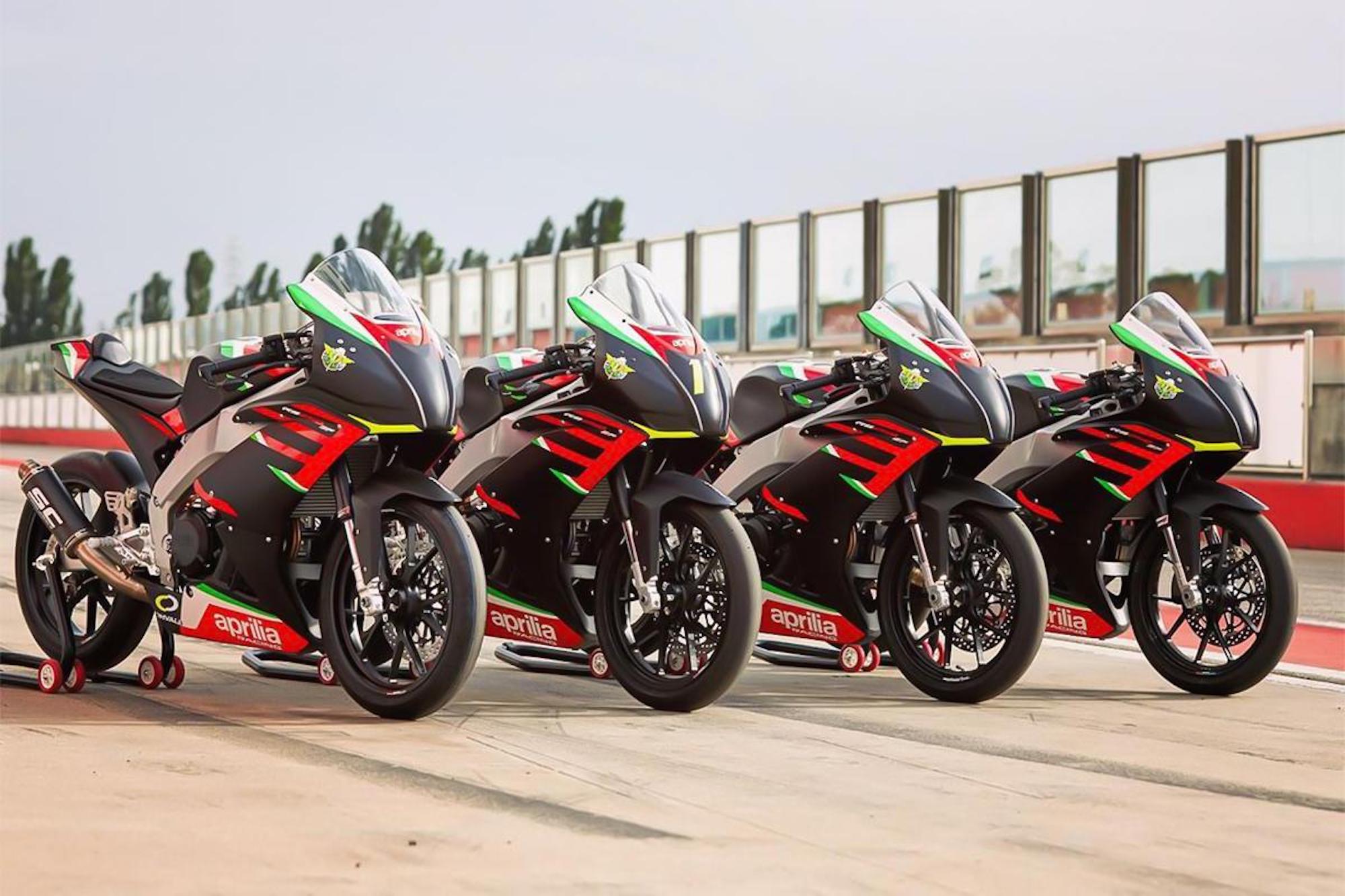 A view of bikes connected to the North America Talent Cup, which was canceled for 2023. Media sourced from MotoGP.