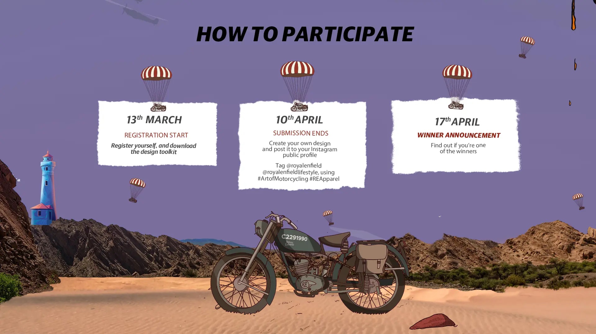 A view of Royal Enfield's "Art of Motorcycling" campaign. Media sourced from Royal Enfield's website.