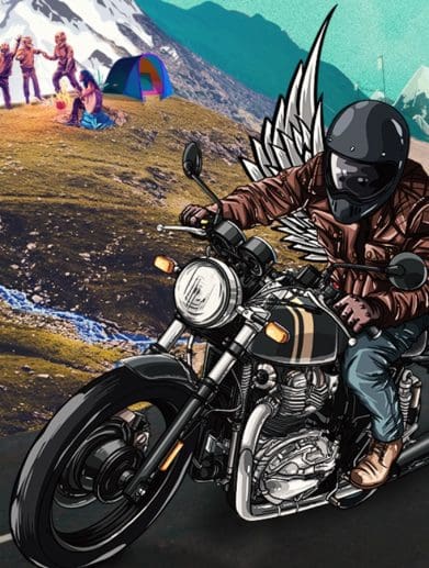 A view of Royal Enfield's "Art of Motorcycling" campaign. Media sourced from Royal Enfield's website.