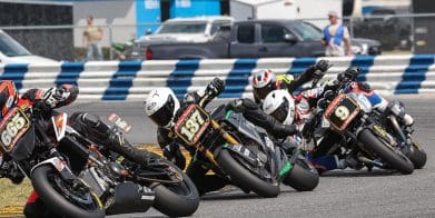 A lineup of bikes battling for the 2023 Mission Foods Super Hooligan National Championship. Media sourced from Energica's press release.