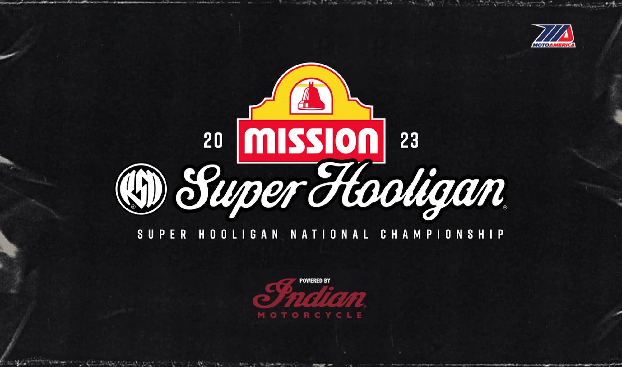 The logo for 2023's Mission Foods Super Hooligan National Championship. Media sourced from Super Hooligan.