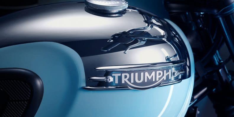 Triumph's 2023 Bonneville T120. Media sourced from Triumph.