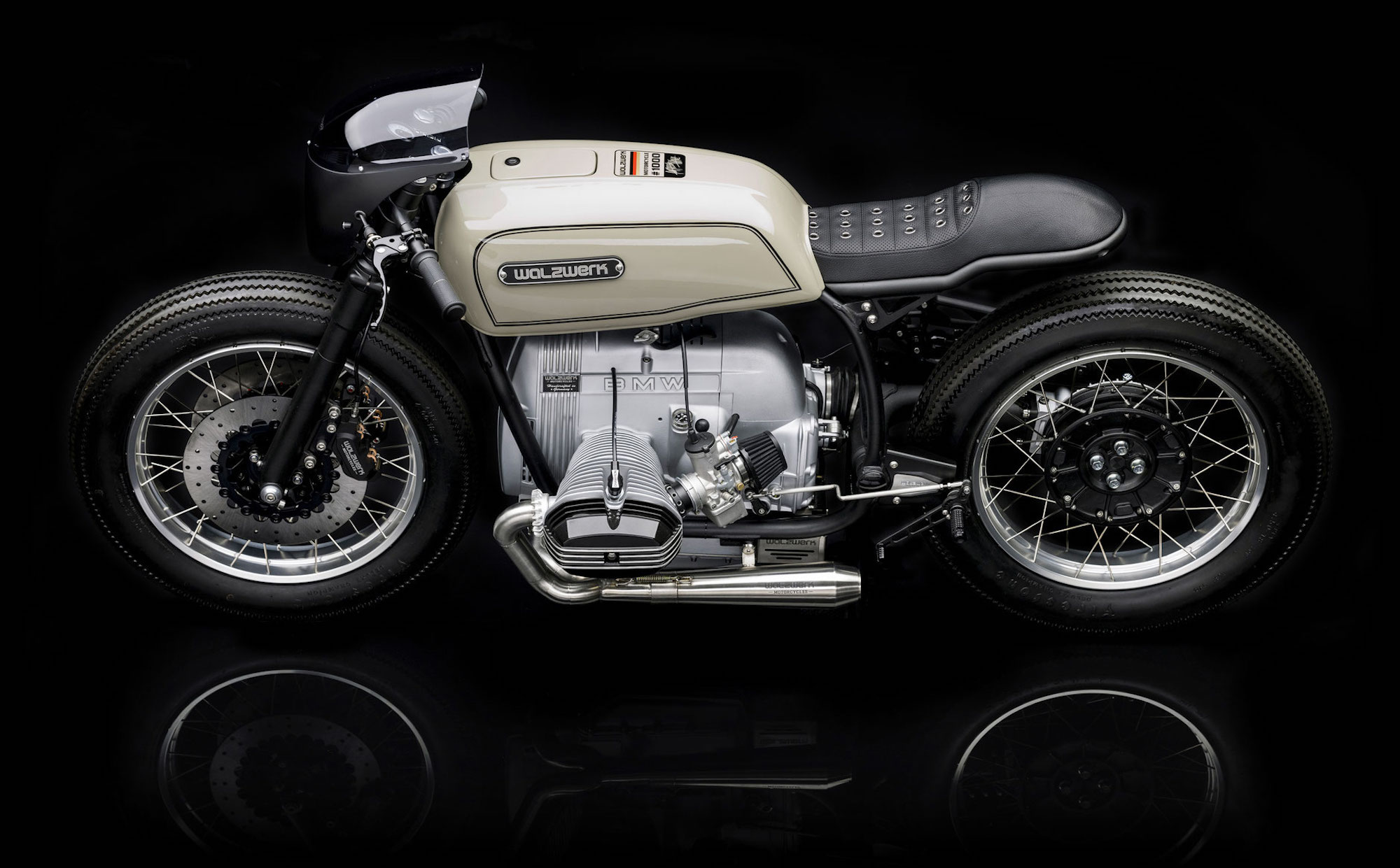 WaltzWerk's 1000th Custom Build: A 1990 BMW R1000RS. Media sourced from RideApart.