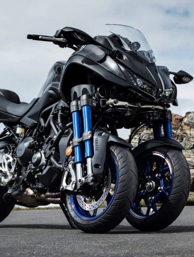 Yamaha's Niken. Media sourced from Yamaha.