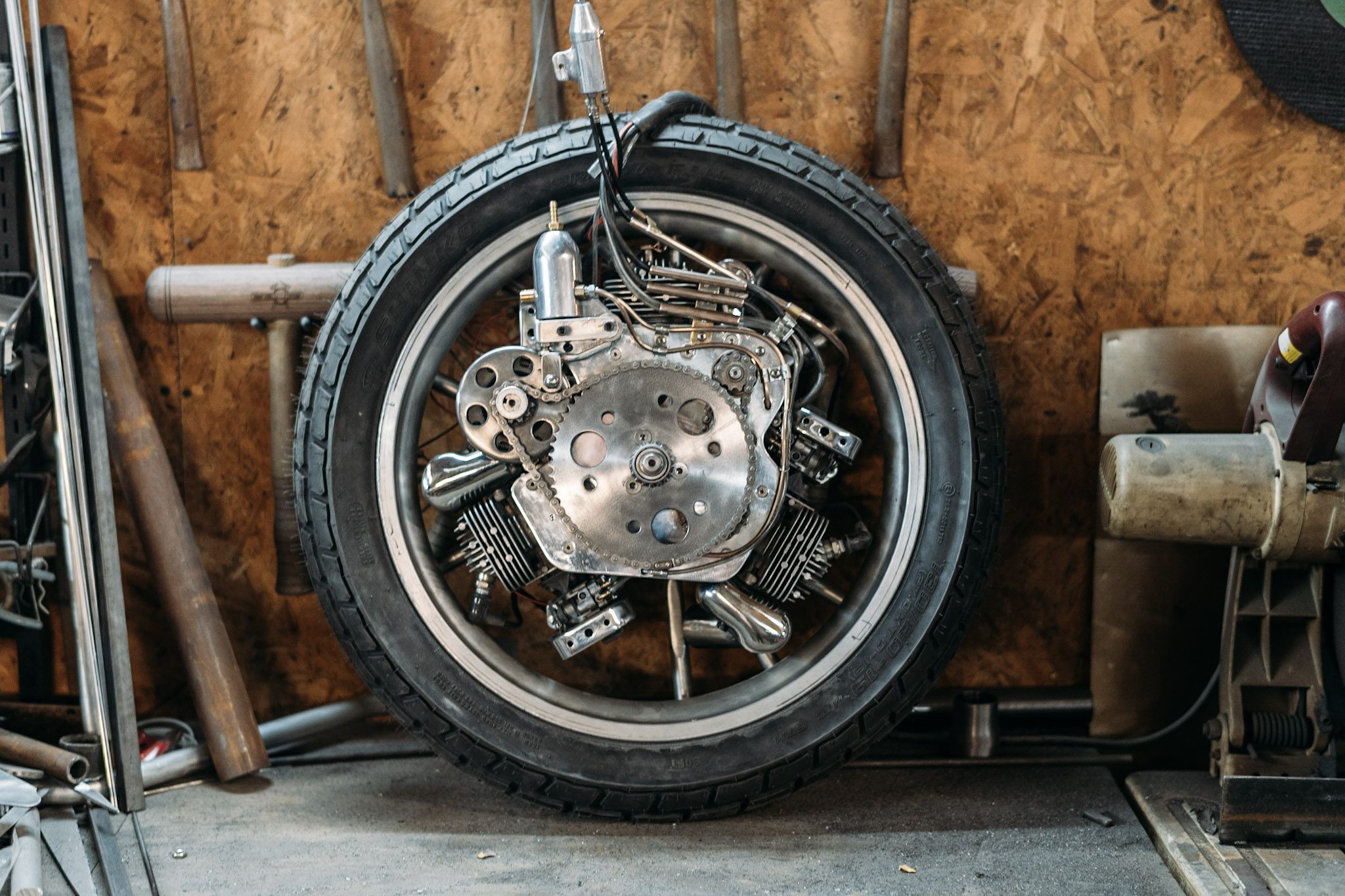 Craig Rodsmith's engine-wheeled custom bike, 'The Killer'