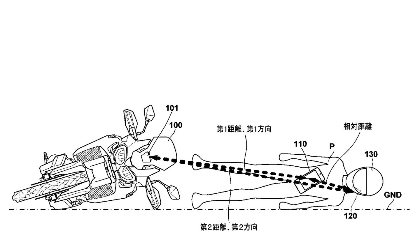 Emergency situation from Honda's patent application
