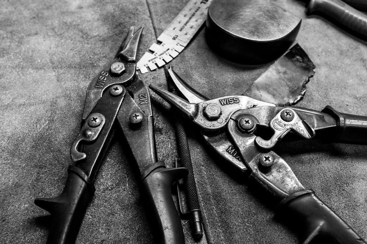 Coachbuilding tools in the workshop of Sydney's MotorRetro