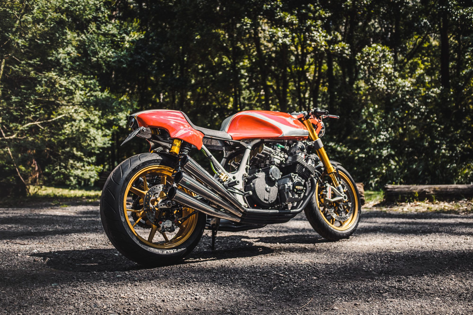 A custom '79 Honda CBX cafe racer motorcycle with custom bodywork by MotorRetro Sydney