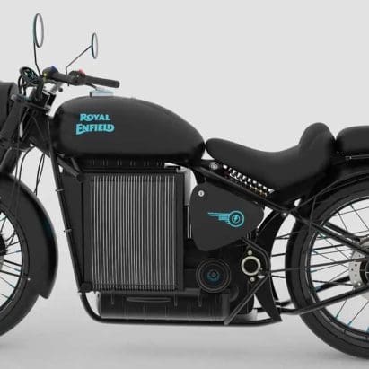 A new machine currently in Royal Enfield's electric lab. Media sourced from RideApart.