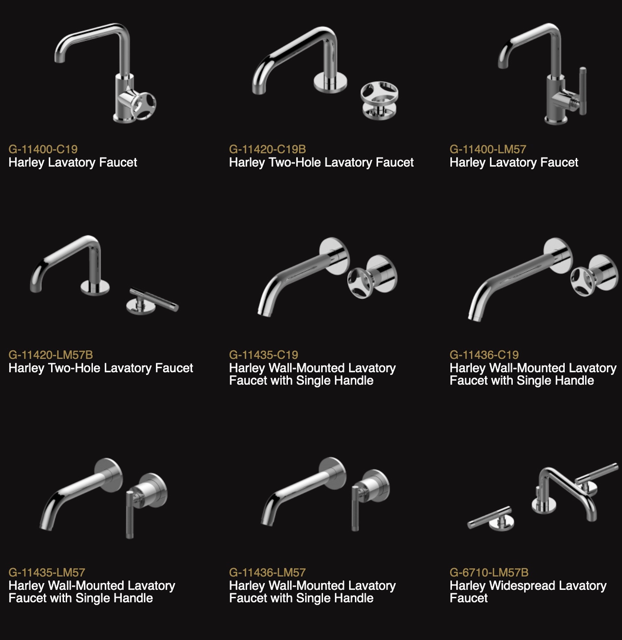 A Harley faucet collection from GRAFF Designs. Media sourced from GRAFF Designs.