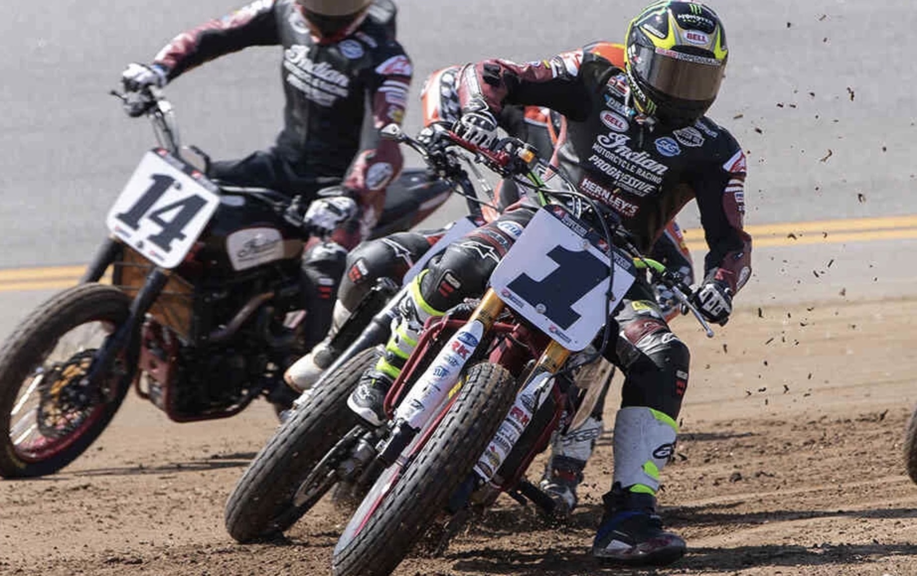 Jared Mees doing what he does best. Media source from Indian's dedicated Wrecking Crew website.