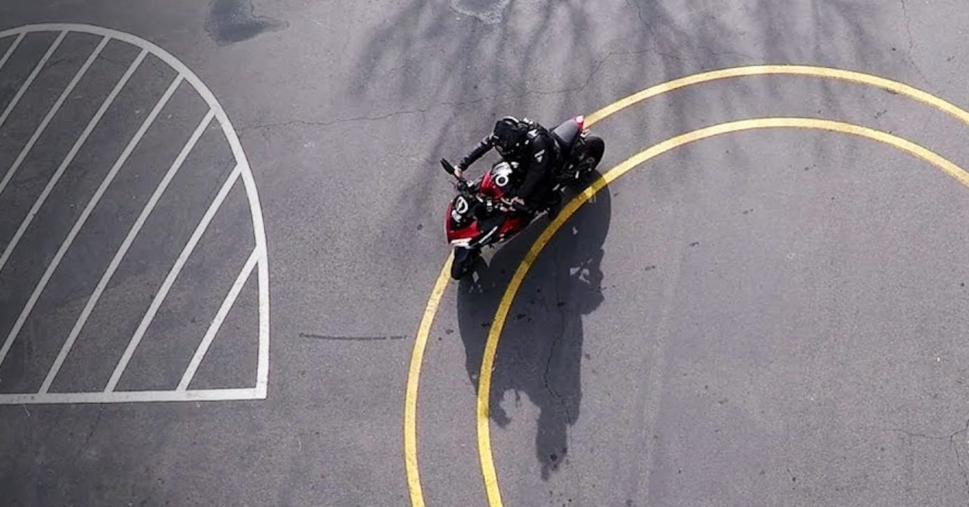 A motorcyclist goes through their motorcycle test. Media sourced from Youtube.