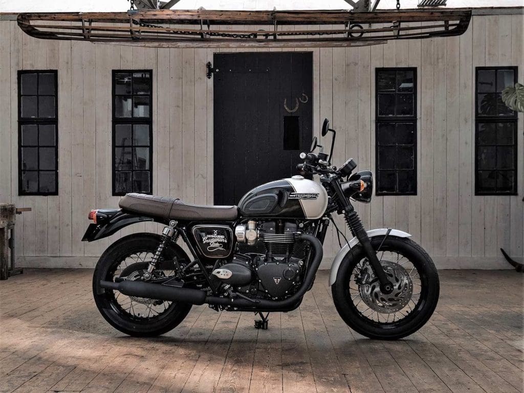 Triumph's new limited edition T120: The Bonneville T120 Black Distinguished Gentleman’s Ride Limited Edition motorcycle. Media sourced from CycleWorld.