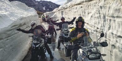 A view of motorcyclists enjoying a motorcycle tour of Europe. Media sourced from RIDE Adventures.