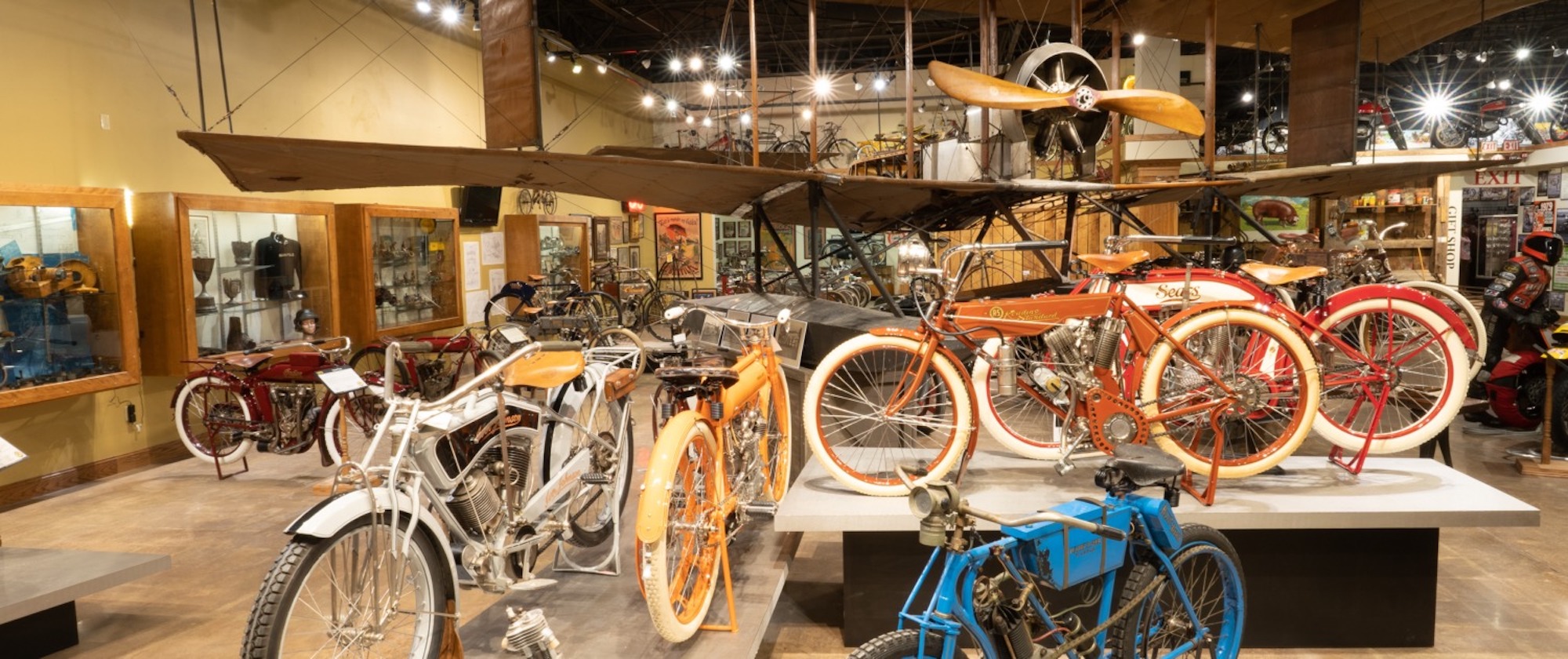 A view of the collections that were offered at Iowa's National Motorcycle Museum, which is offering “over 300 collector-grade motorcycles and over 1,000 lots of road art" to Mecum's chop block. Media sourced from the NMM.