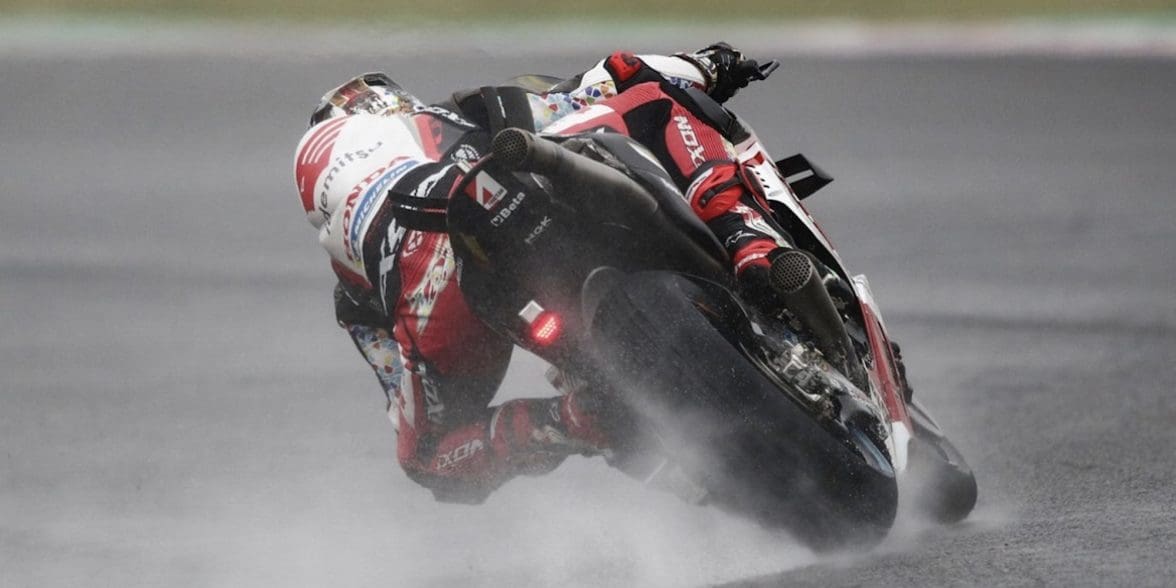 Takaaki Nakagami leaning into a MotoGP twisty. Media sourced from US Motorsports.