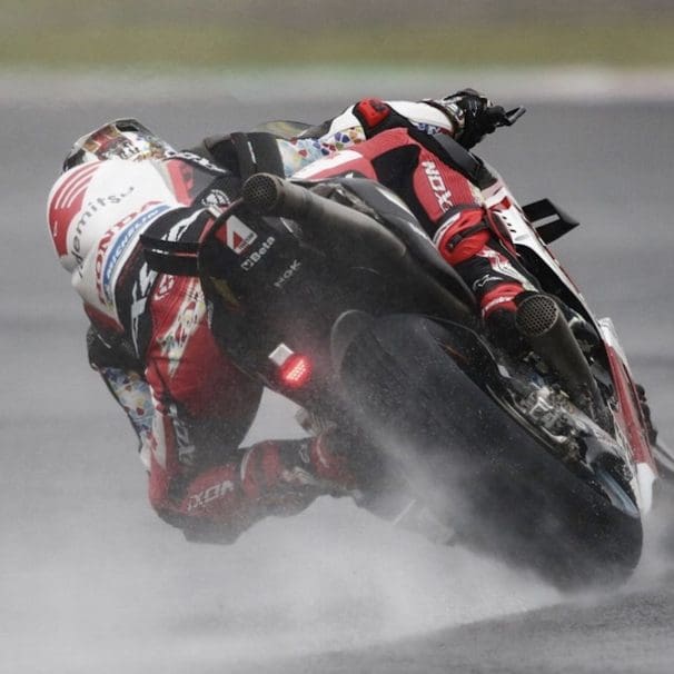 Takaaki Nakagami leaning into a MotoGP twisty. Media sourced from US Motorsports.