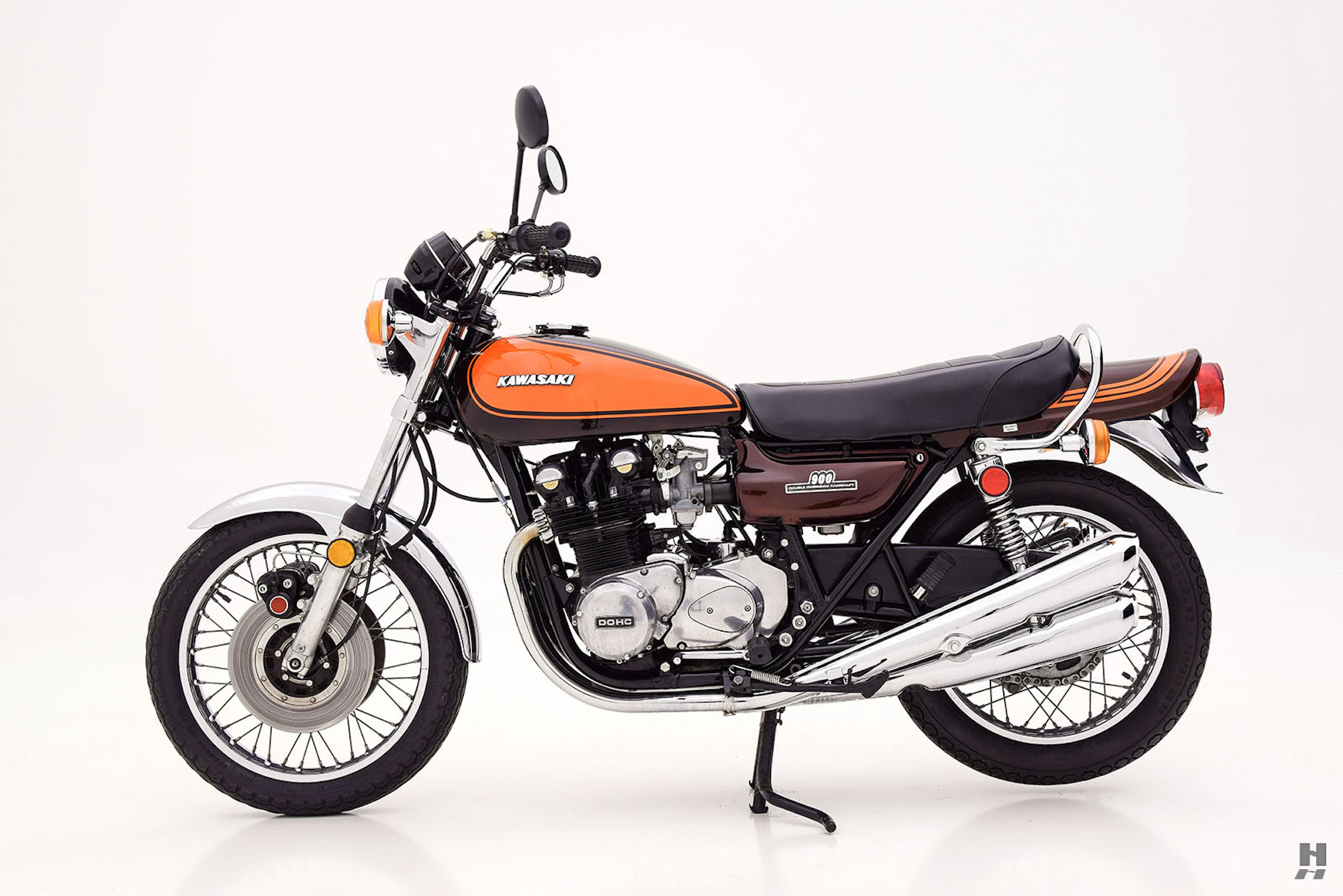 A 1973 Kawasaki Z1. Media sourced from Hagerty Broker.   