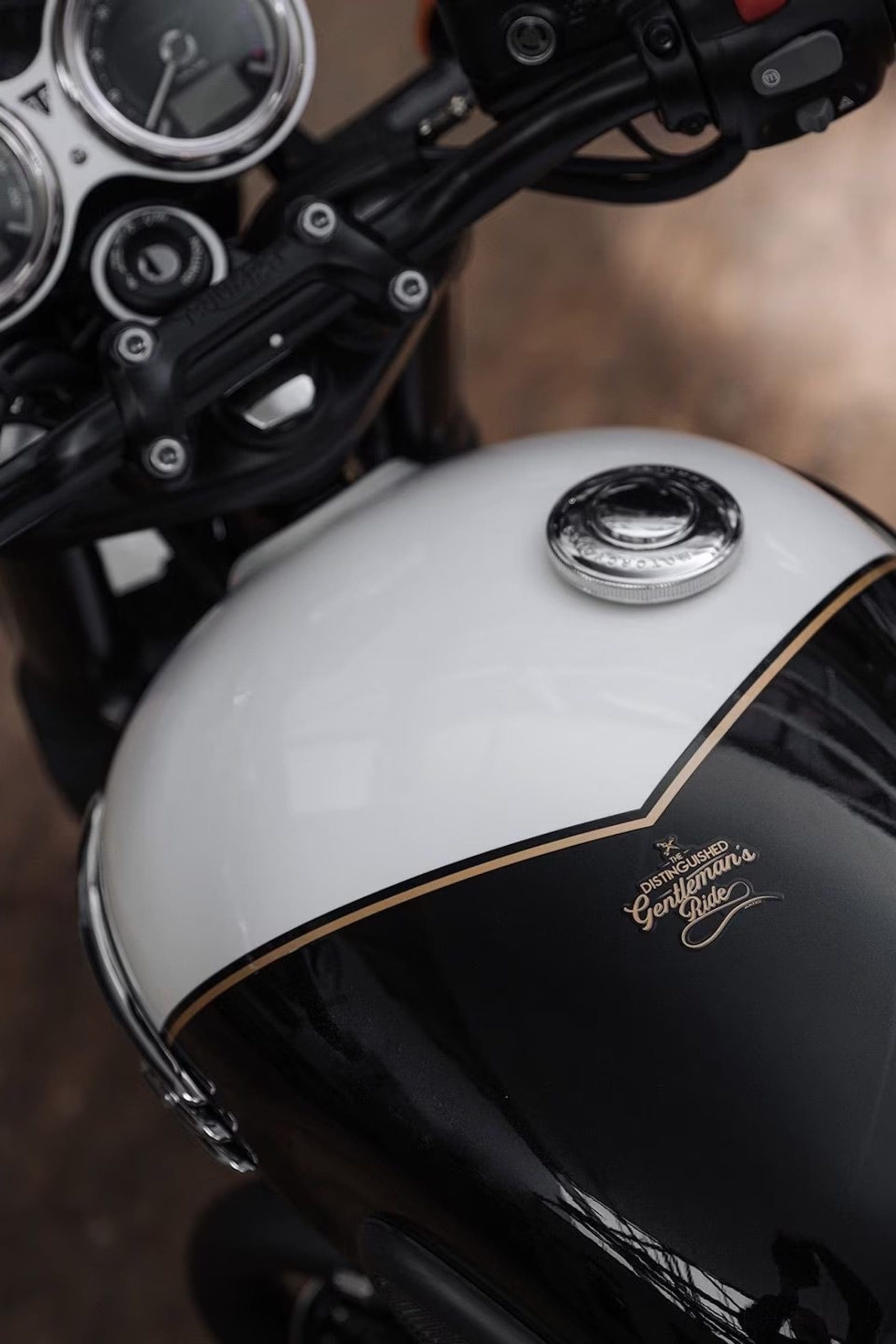 Triumph's new limited edition T120: The Bonneville T120 Black Distinguished Gentleman’s Ride Limited Edition motorcycle. Media sourced from CycleWorld.