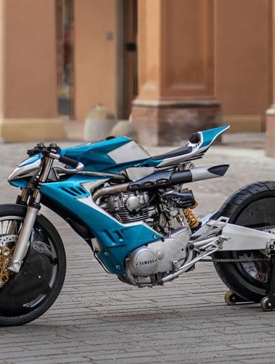 A Yamaha XS650 retro racer from the mind of Simone Conti. Media sourced from BikeEXIF.