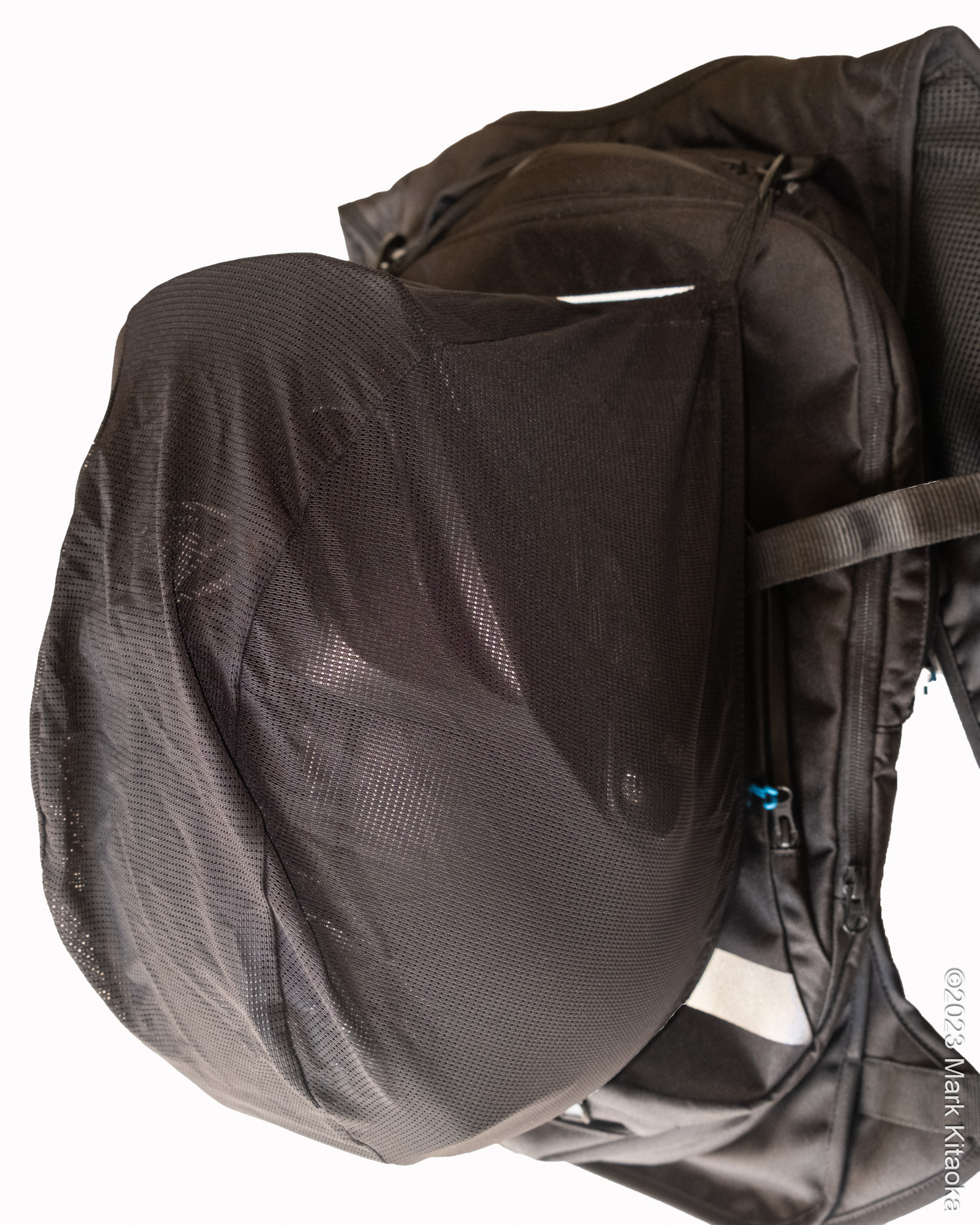 Helmet holder on H-MOOV airbag backpack