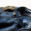 Button fly on the front of the jeans
