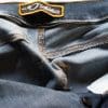 Button fly on the front of the jeans