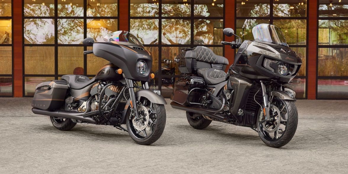 Indian's all-new Pursuit Elite and returning Chieftain Elite. Media sourced from Indian's recent press release.