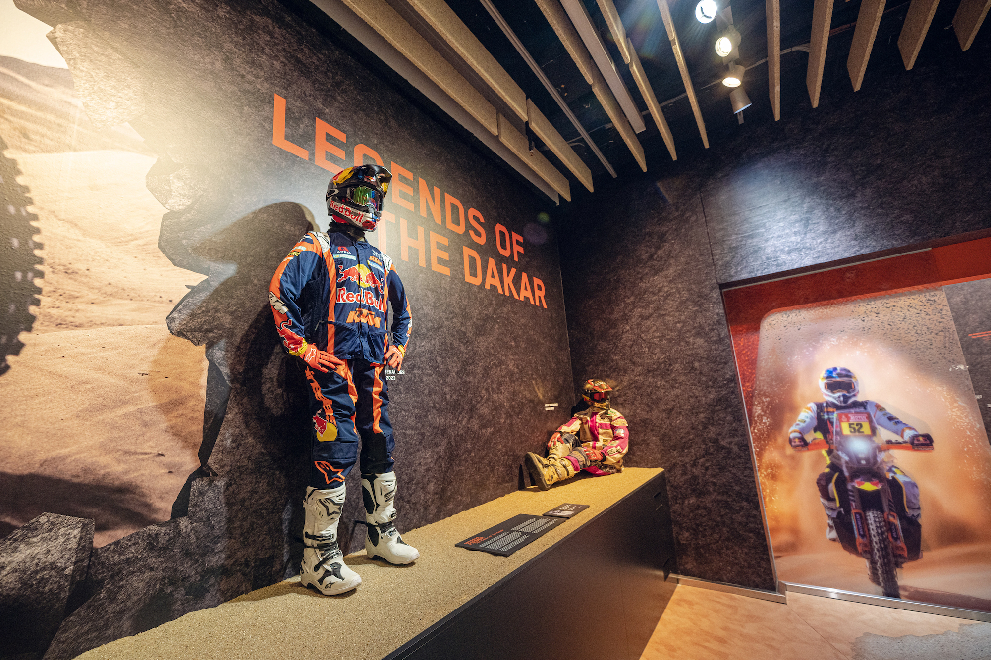 A view of the Legends of the Dakar Exhibition, hosted by KTM Motohall. Media sourced from KTM.