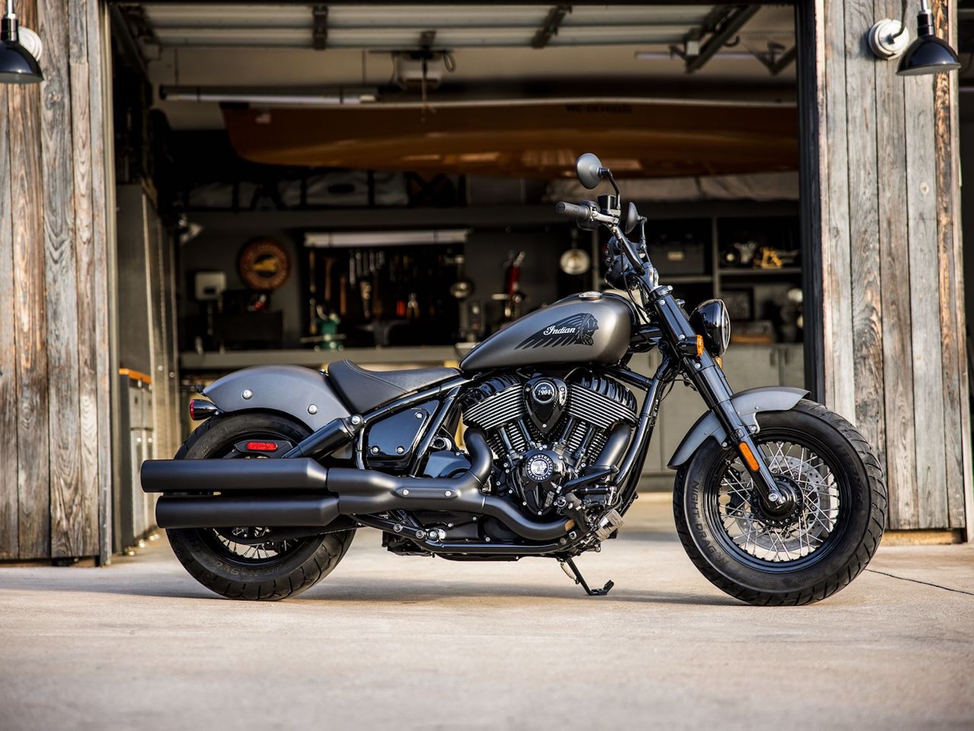 Indian's Chief Bobber Dark Horse. Media sourced from Indian Motorcycles. 